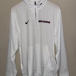 Nike UGA Georgia Bulldogs Team Issue PE Sideline Half-Zip Jacket White Men's 2XL